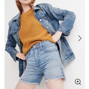 Madewell perfect jean short step hem